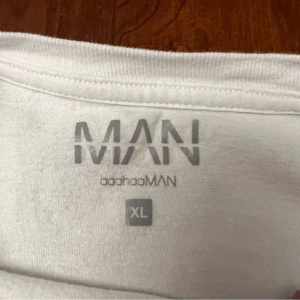 BoohooMAN White Oversized Official Man Long Sleeve Tee, Size XL - Picture 2 of 13